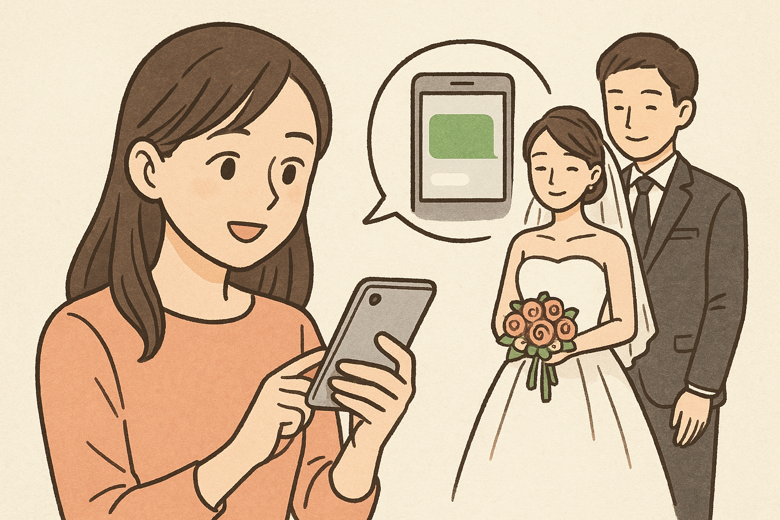 結婚式招待を事前にLINEで自然に伝える例文は？友達向けの文面とマナー集