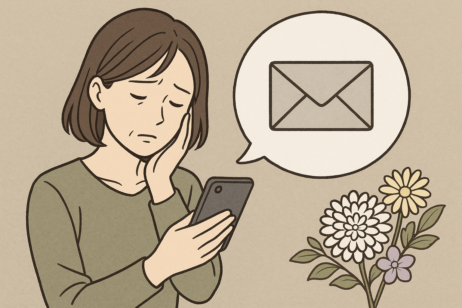 訃報の返信LINE例文【友達向け】やさしい言い方と使い分け・NG例まで
