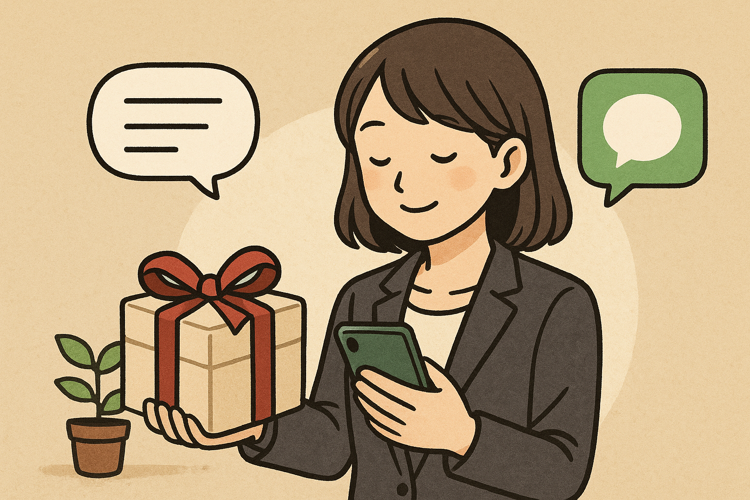 送別品のお礼メッセージはLINEでどう書く？そのまま使える例文と言い換え集