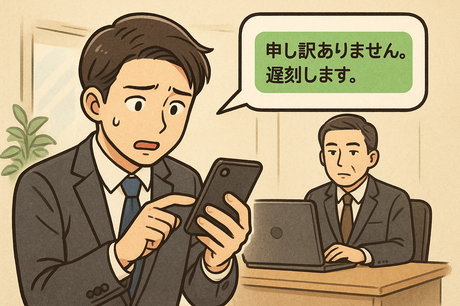 遅刻LINEを上司に送るのは失礼？そのまま使える例文と言い換え・使い分け