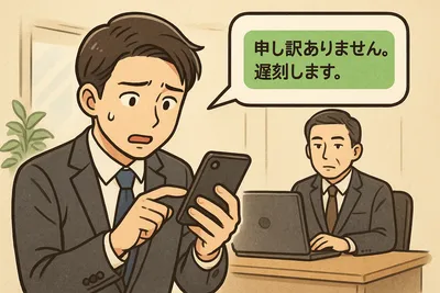 遅刻LINEを上司に送るのは失礼？そのまま使える例文と言い換え・使い分け