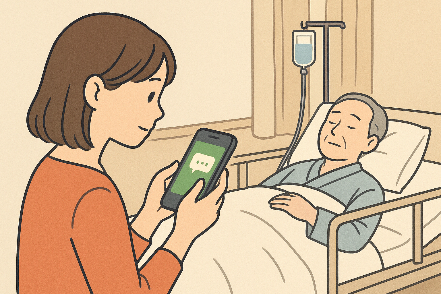 入院のお見舞いLINE例文集|失礼になりにくい文面の選び方と相手別テンプレ