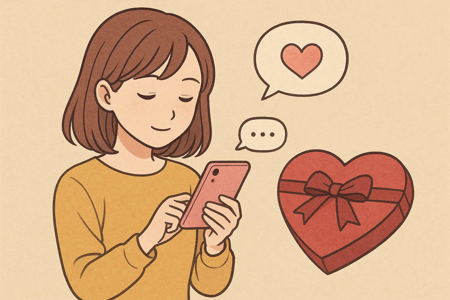 バレンタインのお礼LINE返信｜相手別に選べる例文と失礼になりにくい言い換え