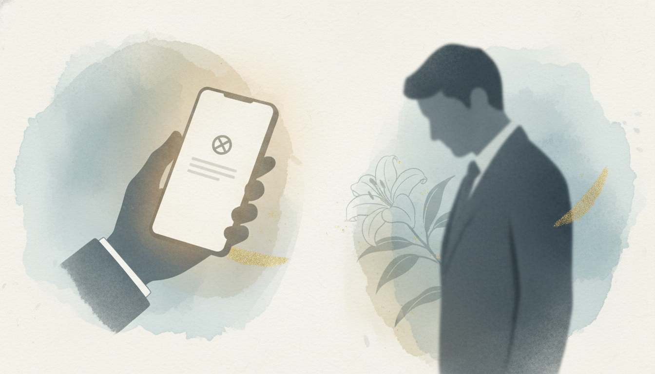 上司へのLINEお悔やみは短文で「返信不要」を明記