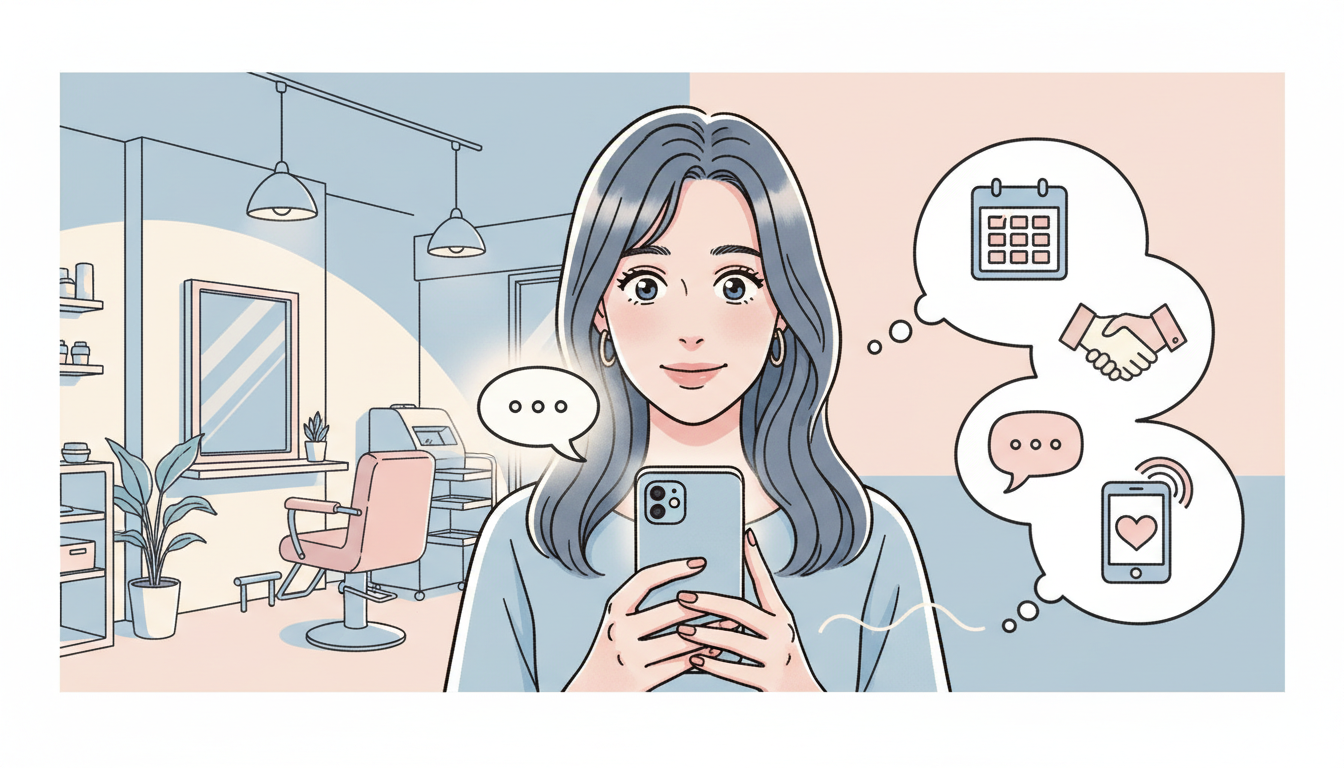 初めてのサロン予約で使えるLINE例文と応用