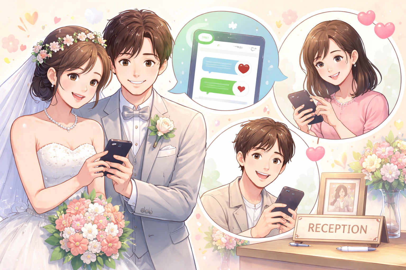 結婚式の受付お願いLINE例文は？友達に失礼にならない頼み方